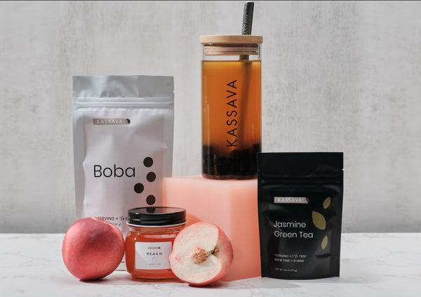 Peach Green Tea Boba Kit