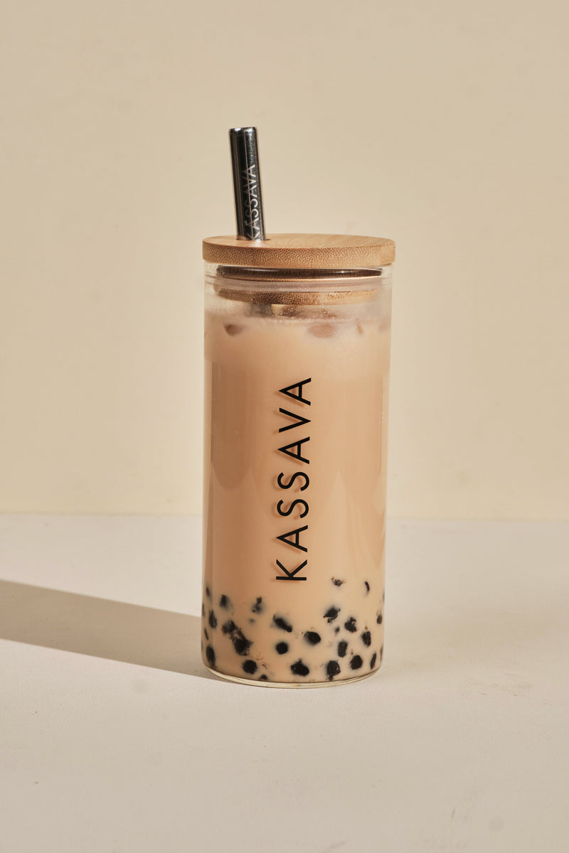 Kassava Glass Tumbler & Straw Set (20oz)
